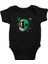 Alien ve Astronot Siyah Unisex Bebek Body - Zıbın 1