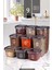 9'lu Etiketli Square Kare Saklama Kabı Seti (1750ML+1200ML+550ML) Erzak Kavanozu 1