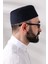 Lacivert Petek Kareli Kadife Kalıp Namaz Takkesi 4