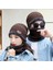 Kırmızı Stil Kış Bere Şapka Eşarp Seti Polar Eşarp Kış Şapka Yumuşak Erkek Bere Sıcak Şapka Örgü Mektup Çift Katmanlı Kemik Masculino (Yurt Dışından) 5