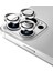 iPhone 13 Pro / 13 Pro Max Kamera Lens Koruyucu ''Safir Cam & Kolay Kurulum'' (Gümüş) 5