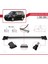 Ssangyong Rexton Y200 2001-2005 Arası ile Uyumlu Fly Model Ara Atkı Tavan Barı Gri 3 Adet Bar 4