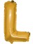 L Harf Altın Folyo Balon 40 Inc 100 cm 1