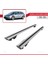 Vauxhall Astra Mk6 Estate 2010-2015 Arası ile Uyumlu Hook Model Anahtar Kilitli Ara Atkı Tavan Barı Gri 4