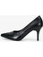 Hakiki Deri Stiletto Siyah Topuklu Ayakkabı - 7,5 Cm İnce Topuk Sivri Burun - El İşçiliği Premium Yumuşak Deri GRS002-SH 1