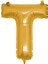 T Harf Altın Folyo Balon 40 Inc 100 cm 1