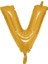 V Harf Altın Folyo Balon 40 Inc 100 cm 1