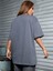 Kadın Antrasit Racer Oversize Bisiklet Yaka T-Shirt 2