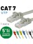 Irenıs 5 Adet 1 Metre Cat7 Kablo Ethernet Network Internet Lan Kablosu 1