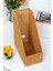 Ahşap Rattan Dergilik Kitaplık Doğal Bohem Özel Üretim Organizer 33CM 4