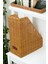 Ahşap Rattan Dergilik Kitaplık Doğal Bohem Özel Üretim Organizer 33CM 5