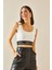 Beyaz U Yaka Lastikli Crop Bluz 5YXK2-48381-01 4