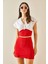 Kırmızı Gömlek Detaylı Crop Bluz 5YXK2-48365-04 2