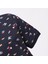 Erkek Kısa Kol Polo Yaka Desenli T-Shirt - Czt-174 - Lacivert 3