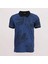 Erkek Kısa Kol Polo Yaka Baskılı T-Shirt - Pl-487 - Marine 1
