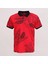 Erkek Kısa Kol Polo Yaka Baskılı T-Shirt - Pl-487 - Kırmızı 1
