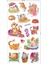 Tontik Kediler Çok Amaçlı Renkli Sticker Çıkartma 3