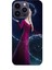 Apple iPhone 14 Pro Max Kılıf Animasyon 3 Frozen Elsa Ülkesi Bordo Arka Kapak 1
