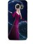 Samsung Galaxy S7 Kılıf Animasyon 3 Frozen Elsa Ülkesi Bordo Arka Kapak 1