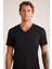 Emilio V Yaka Modal Erkek Tshirt Siyah 2