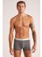 Chelsea Çizgi Desenli Pamuk Erkek Boxer Füme 3