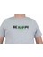 Mocgrande Erkek Büyük Beden Sıfır Yaka T-Shirt Be Happy 24131 Grı Melanj 3