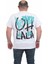 Erkek Büyük Beden Sıfır Yaka T-Shirt Paris 24129 Beyaz 2