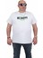 Erkek Büyük Beden Sıfır Yaka T-Shirt Be Happy 24131 Beyaz 1