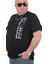 Erkek Büyük Beden Sıfır Yaka T-Shirt Imagine 24126 Sıyah 3