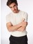 Bej Erkek Bisiklet Yaka Basic T-Shirt F4SM-TST 0740 1