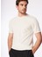 Bej Erkek Bisiklet Yaka Basic T-Shirt F4SM-TST 0740 4