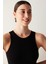 Siyah Halter Yaka Seamless Crop Top 4