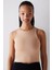 Halter Yaka Bej Crop Üst 4