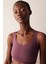 Bordo Yüksek Destek Fitsense Lycra Spor Sütyeni 2