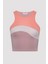 Gül Kurusu Halter Yaka Colorblock Crop Top 6