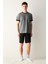 Black Stripe Şort Pijama Takımı 1