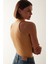 Açık Kahverengi Halter Yaka Çıtçıtlı Body 5
