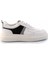 Beyaz Gri Napa Hakiki Deri Erkek Sneaker E01901251843 2