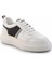 Beyaz Gri Napa Hakiki Deri Erkek Sneaker E01901251843 3