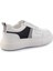 Beyaz Gri Napa Hakiki Deri Erkek Sneaker E01901251843 4