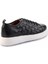 Siyah Örgü Hakiki Deri Erkek Sneaker E01310111741 4