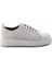 Beyaz Örgü Hakiki Deri Erkek Sneaker E01310111741 2