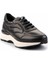 Siyah Baskılı Hakiki Deri Erkek Sneaker E01757167403 3