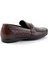 Kahve Baskılı Hakiki Deri Erkek Loafer Ayakkabı E01757267903 4