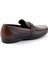 Kahve Baskılı Hakiki Deri Erkek Loafer Ayakkabı E01757267803 4