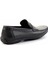 Siyah Hakiki Deri Erkek Loafer Ayakkabı E01439100203 4