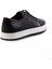 Siyah Baskılı Hakiki Deri Erkek Sneaker E01310099803 4