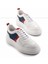 Beyaz Kırmızı Napa Hakiki Deri Erkek Sneaker E01901251843 1