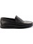 Siyah Hakiki Deri Erkek Loafer Ayakkabı E01556014103 2