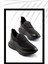 Siyah Siyah Kırışık Rugan Kadın Sneaker K01212444417 1